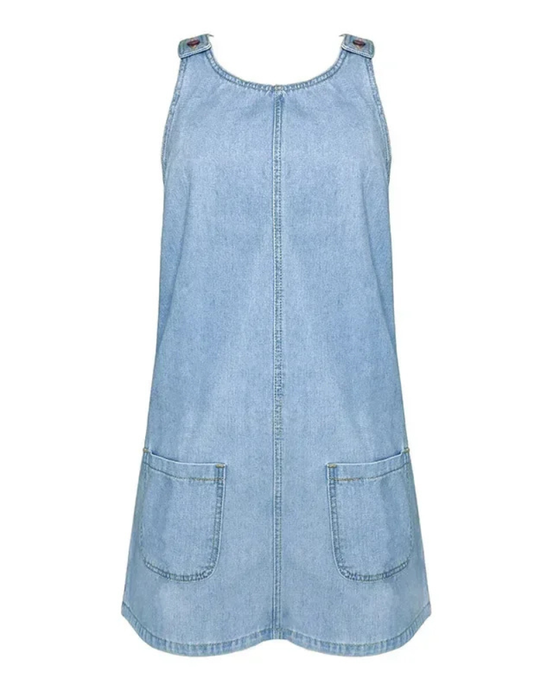 Wójcik™ | Letnia sukienka z denimu o korzystnym kroju