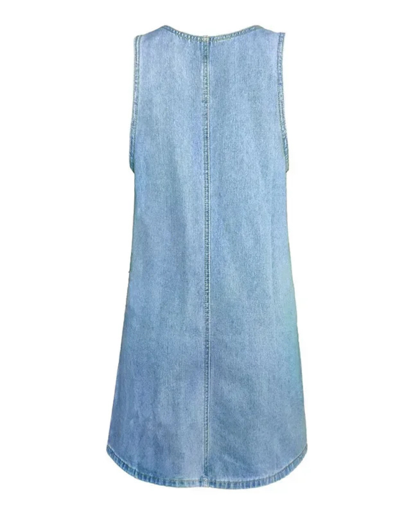 Wójcik™ | Letnia sukienka z denimu o korzystnym kroju