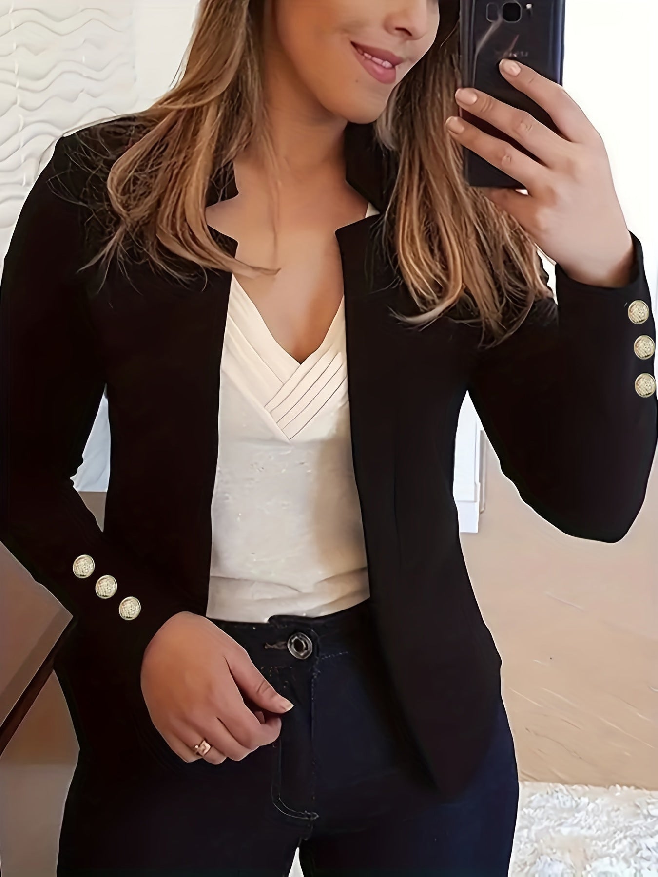 Wójcik™ | Marynarka z detalami z guzików