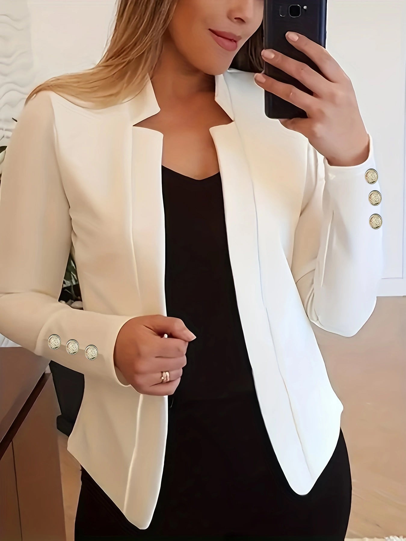 Wójcik™ | Marynarka z detalami z guzików