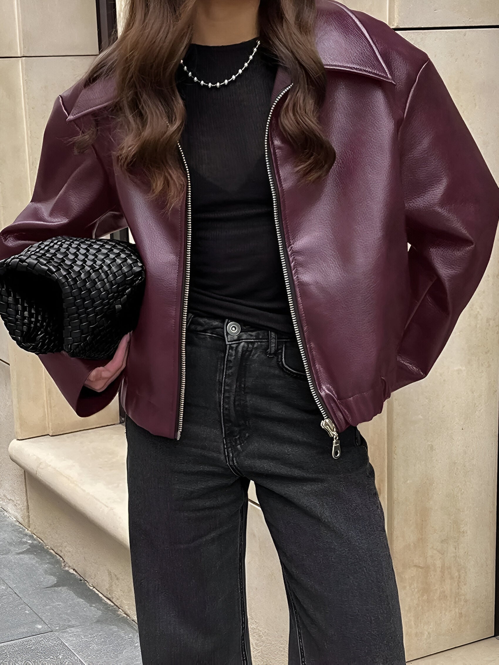Julia™ | Skórzana bomberka