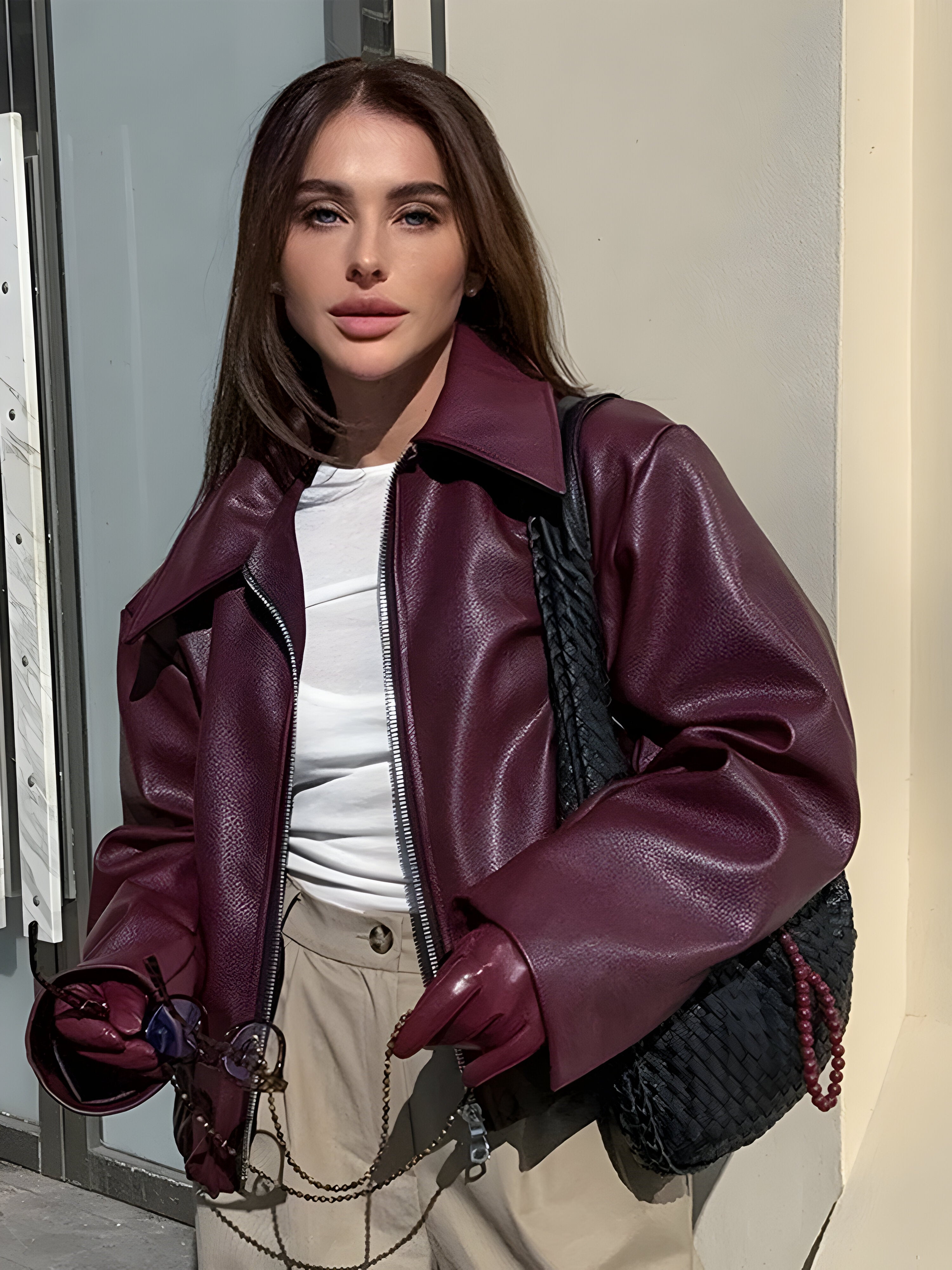 Julia™ | Skórzana bomberka