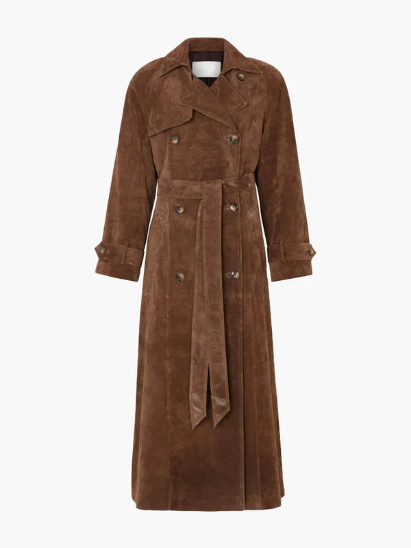 Wójcik™ | Płaszcz Trench z Zamszu