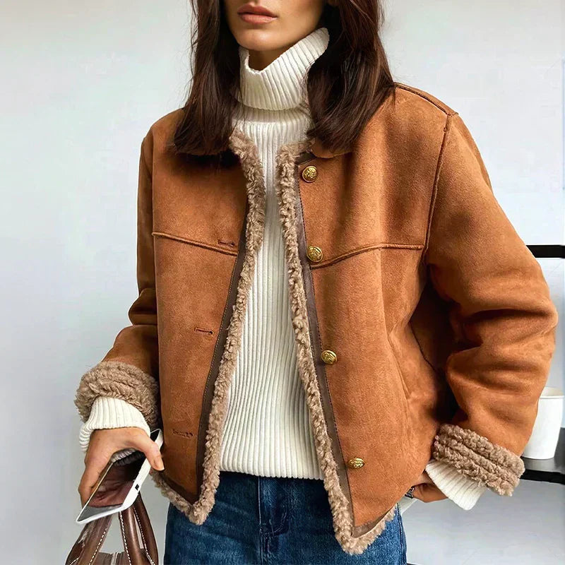 Adelina™ | Modna Kurtka Z Guzikami